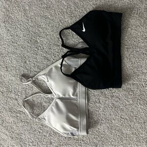 Nike Black and Gray Sports Bras
